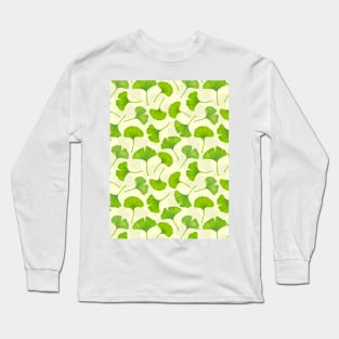 Ginkgo leaves on off white Long Sleeve T-Shirt